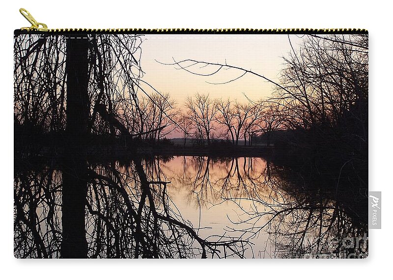 Sunset Zip Pouch featuring the photograph Reflections by Dorrene BrownButterfield