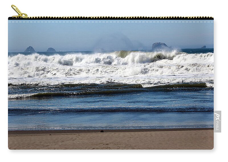 Ocean Zip Pouch featuring the photograph Refreshing by Jo Sheehan