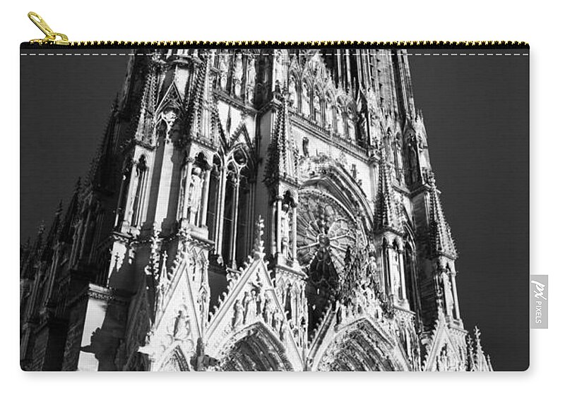 Reims Zip Pouch featuring the photograph Reims Cathedral by Olivier Steiner