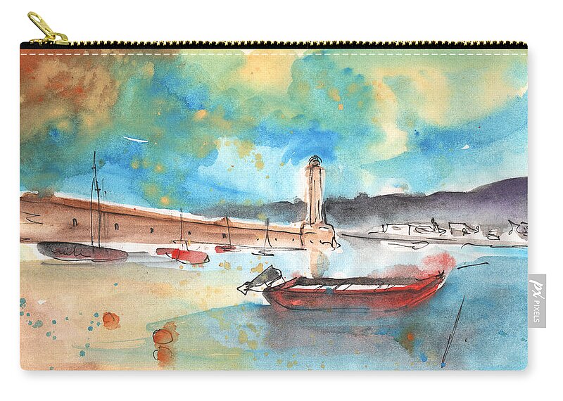 Travel Art Zip Pouch featuring the painting Rethymno 02 by Miki De Goodaboom