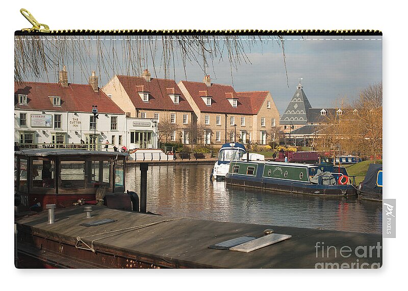 Anglia Zip Pouch featuring the photograph River Great Ouse by Andrew Michael