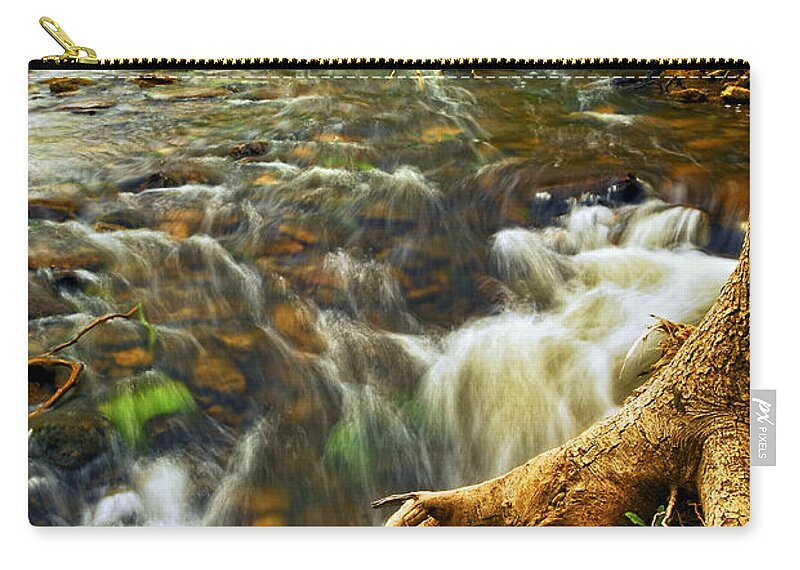 Water Zip Pouch featuring the photograph River rapids 4 by Elena Elisseeva