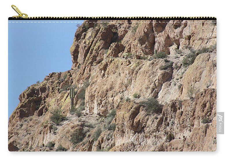 Sagouro Zip Pouch featuring the photograph Rocky Landscape by Kim Galluzzo