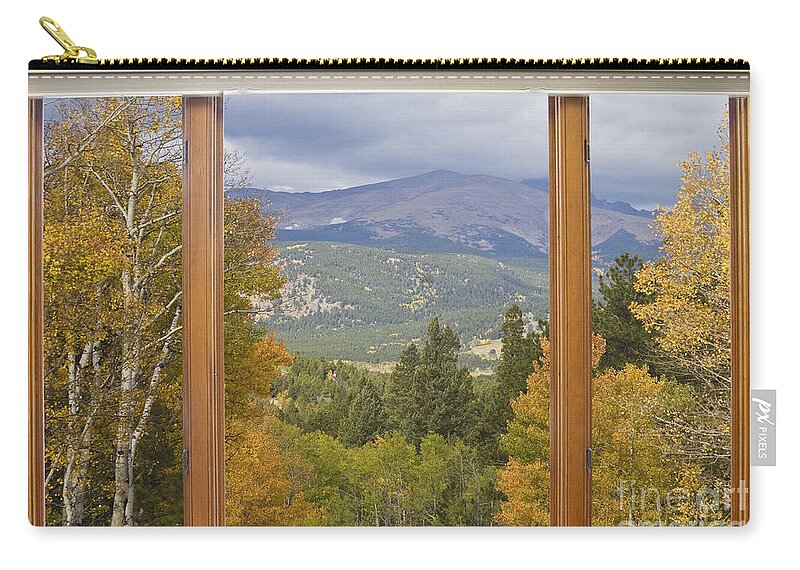 Windows Zip Pouch featuring the photograph Rocky Mountain Picture Window Scenic View by James BO Insogna