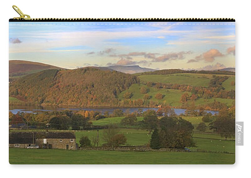 Roe House Zip Pouch featuring the photograph Roe House overlooks Ullswater near Pooley Bridge in the Lake District by Louise Heusinkveld