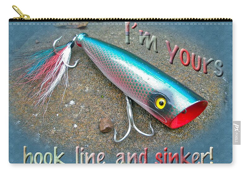 Romantic Love Card - Saltwater Fishing Lure - Blue Warrior Zip Pouch