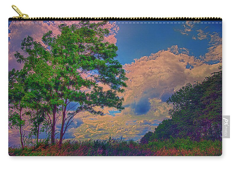 Trail Zip Pouch featuring the photograph Romp Through A Colorful Field by Bill and Linda Tiepelman