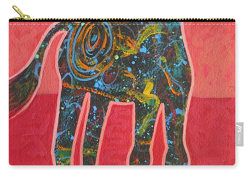 Horses Zip Pouch featuring the painting Rope One by Lance Headlee