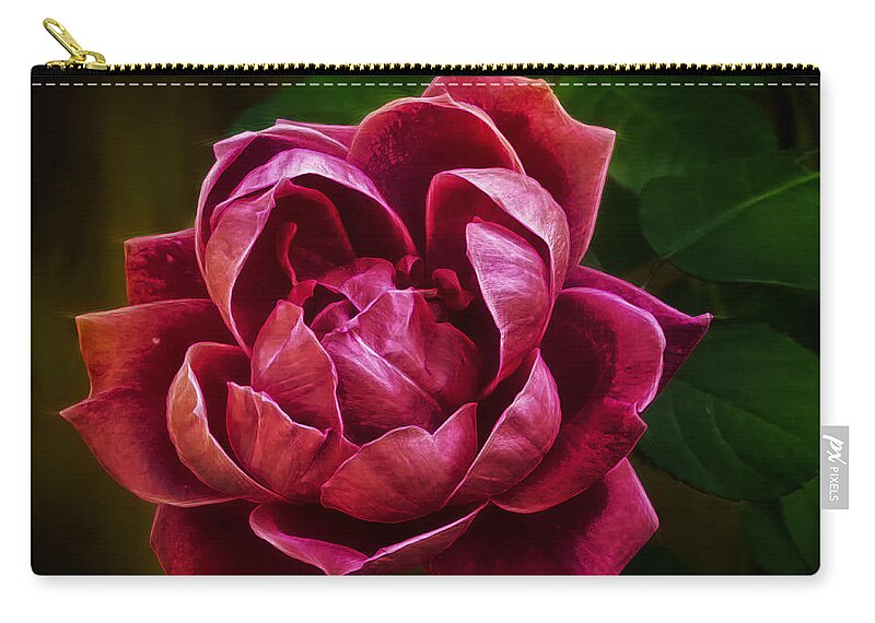 Rose Zip Pouch featuring the photograph Rosy Pink by Bill and Linda Tiepelman