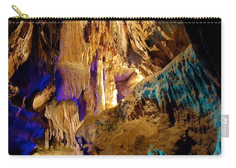 Ruby Falls Zip Pouch featuring the photograph Ruby Falls Cavern 2 by Mark Dodd