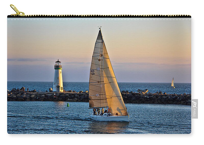 Randy Wehner Zip Pouch featuring the photograph Sailing by Randy Wehner