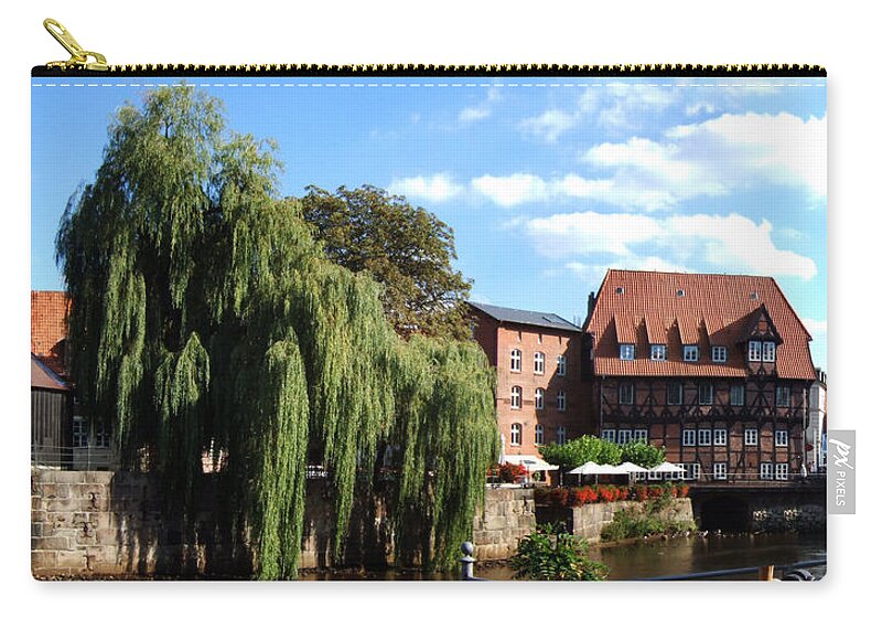 Photography Zip Pouch featuring the photograph Salt Crane Lunaburg Germany by Frederic A Reinecke