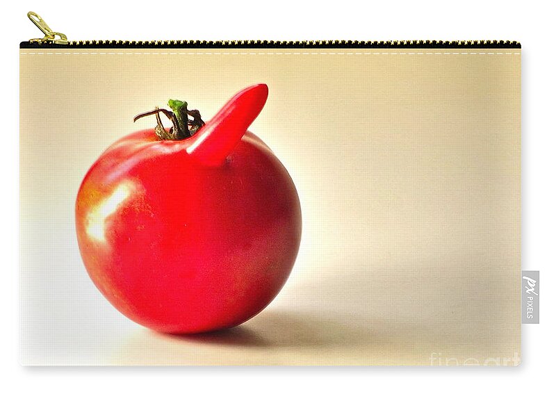 Garden Zip Pouch featuring the photograph Saucy tomato by Sean Griffin