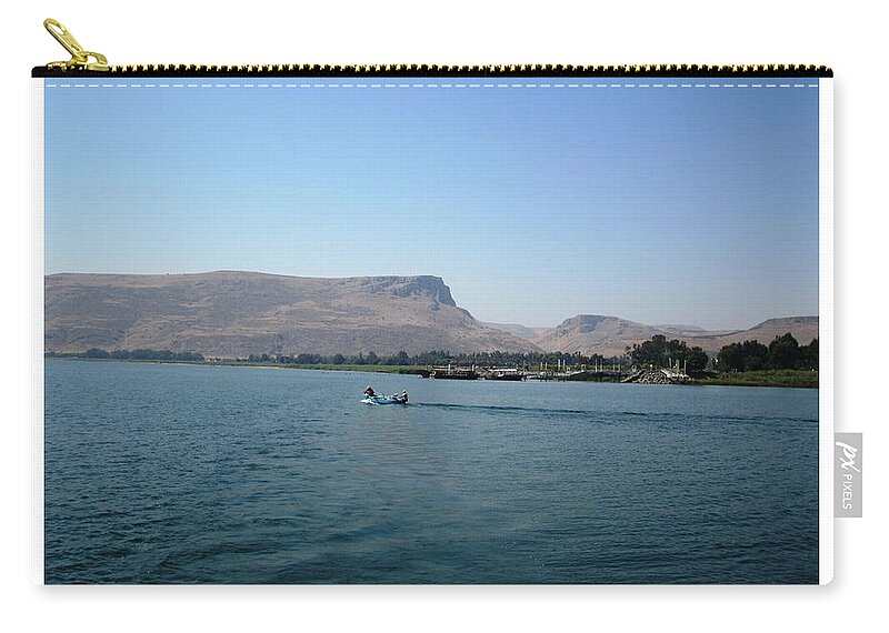 Sea Of Galilee Zip Pouch featuring the photograph Sea of Galilee Israel by John Shiron