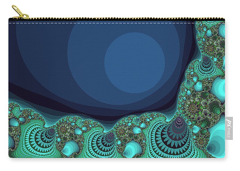 Fractal Zip Pouch featuring the photograph Seashells by the Sea Fractal by Carol Senske