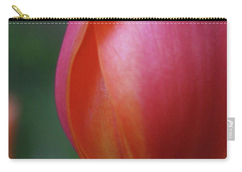 Orange Zip Pouch featuring the photograph Sensual Orange Tulip by Cathie Douglas