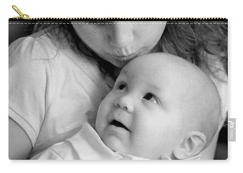 Portraits Zip Pouch featuring the photograph Sibling Love by Lisa Phillips