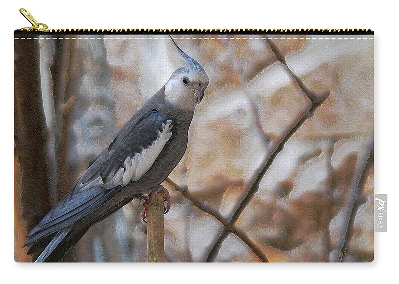 Cockatiels Zip Pouch featuring the photograph Sitting Pretty by Ernest Echols