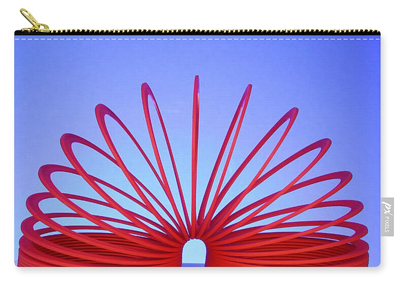 Helical Zip Pouch featuring the photograph Slinky by Photo Researchers, Inc.