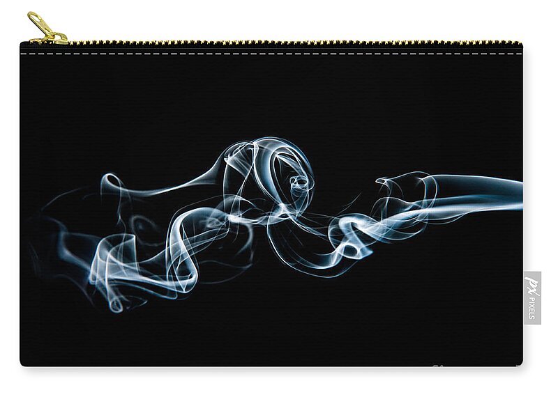 Smoke Zip Pouch featuring the photograph Smoke-3 by Larry Carr