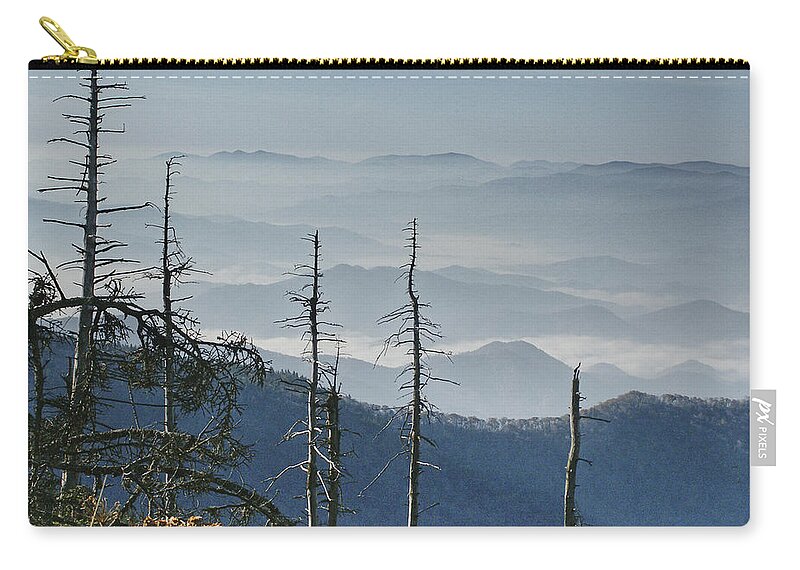 Art Zip Pouch featuring the photograph Smoky Mountain Vista #1 by Randall Nyhof