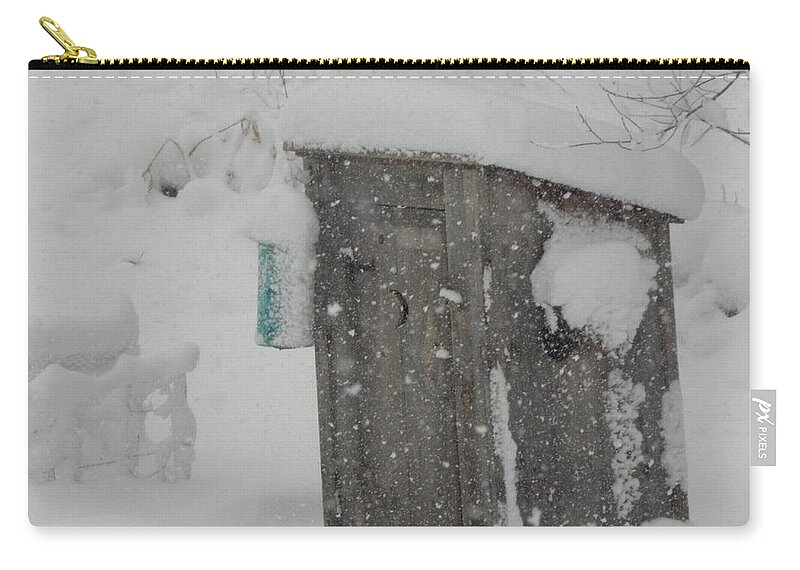 Snow Zip Pouch featuring the photograph Snow Storm In The Country by Kim Galluzzo