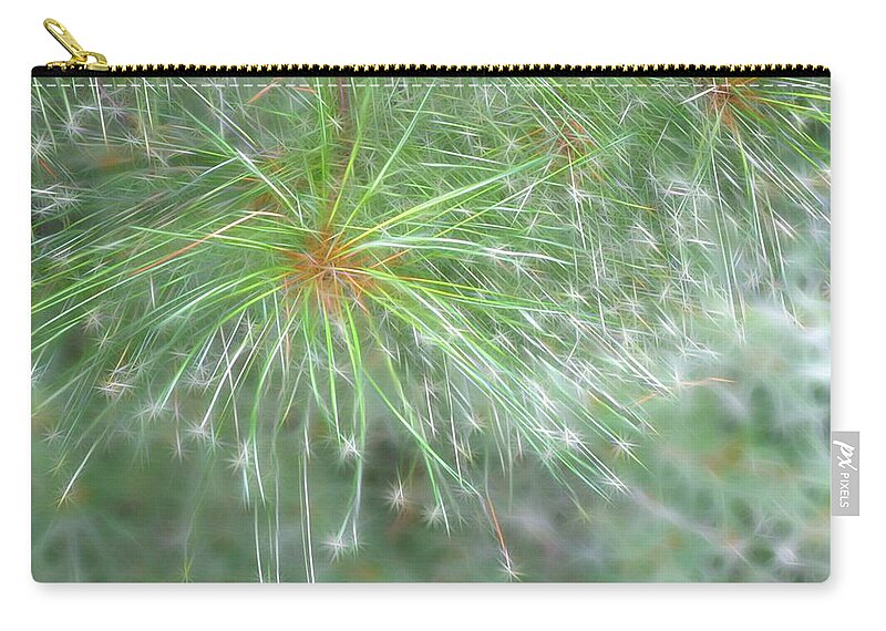 Pine Zip Pouch featuring the photograph Sparkly Pine by Rhonda Barrett