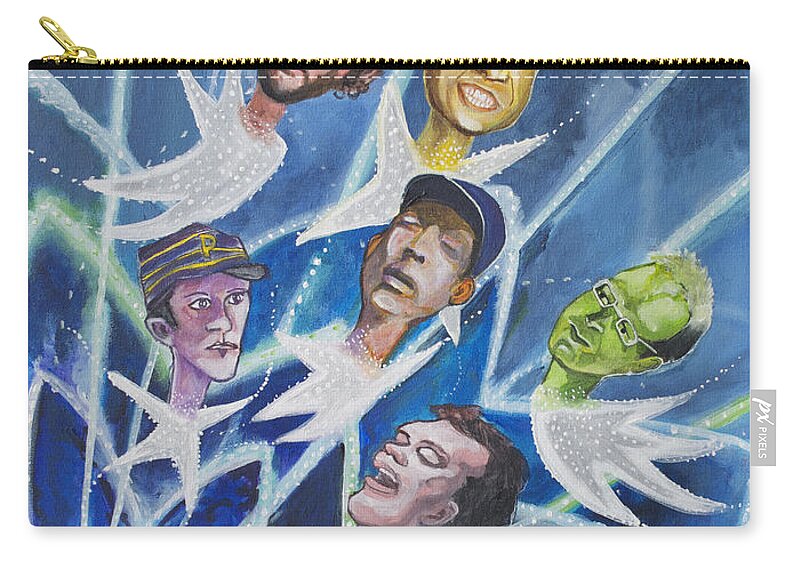 Music Bands Carry-all Pouch featuring the painting Star Bodied Face Melters by Patricia Arroyo