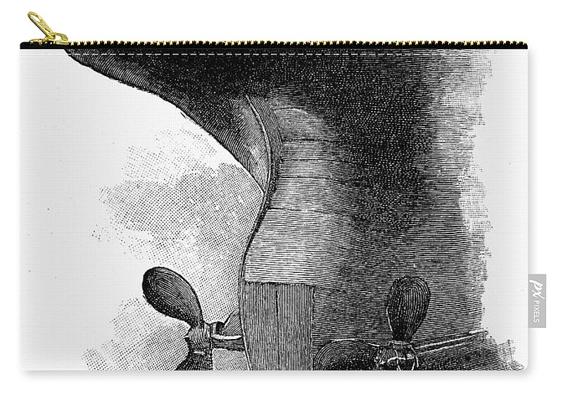 1888 Zip Pouch featuring the photograph Steamship: Twin-screws by Granger