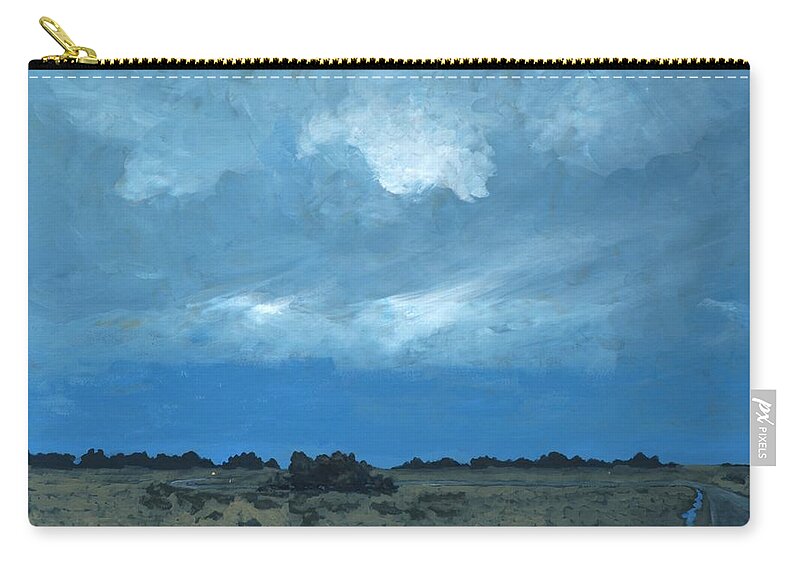 Road Zip Pouch featuring the painting Stokes Road by Kerry Beverly