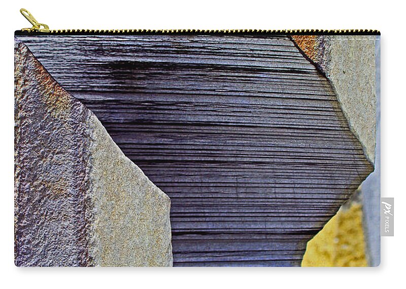 Stone Art Zip Pouch featuring the photograph Stone Geometrics by Marie Jamieson