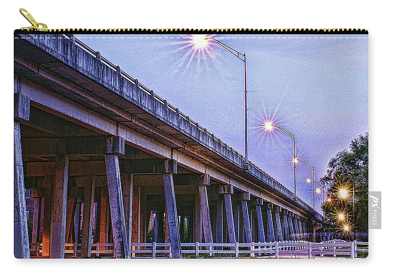 Bridge Zip Pouch featuring the photograph Streets of North Augusta by Susan Cliett