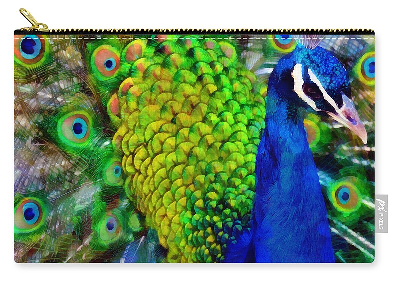 Zoo Zip Pouch featuring the photograph Strut Proudly by Angelina Tamez