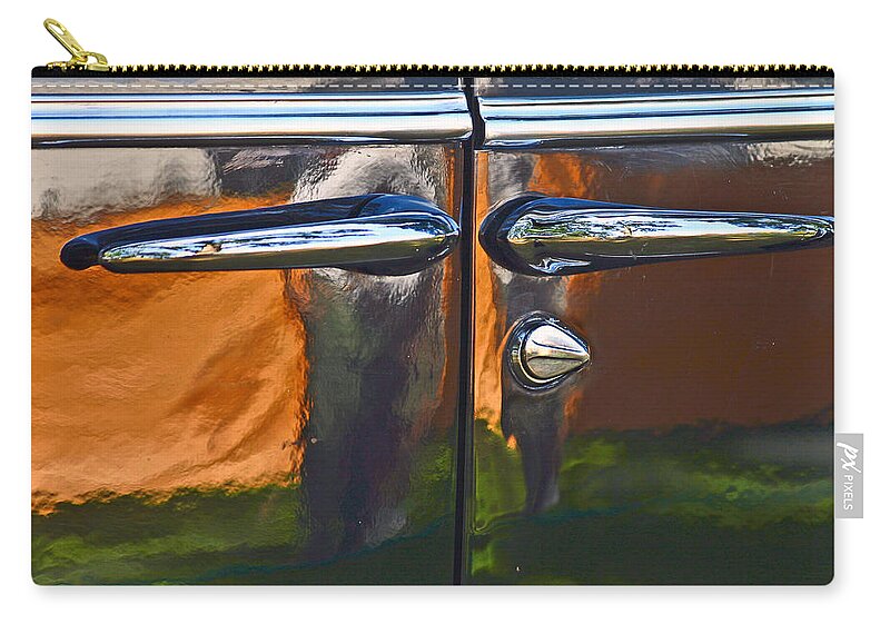  Car Zip Pouch featuring the photograph Suicide handles by Jean Noren