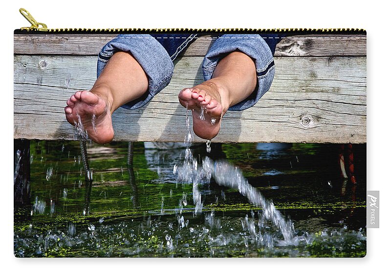 Splash Zip Pouch featuring the photograph Summer Splash by Jarrod Erbe