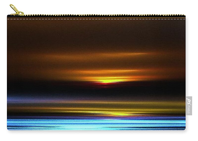 Sunup Zip Pouch featuring the digital art Sunrise by Greg Moores