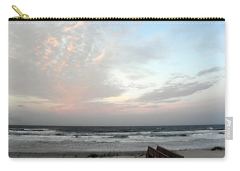 Sunset Zip Pouch featuring the photograph Sunset from behind by Kim Galluzzo