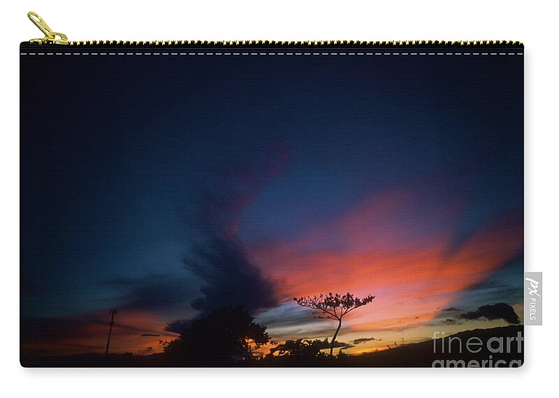 Oahu Zip Pouch featuring the photograph Sunset Leeward Oahu by Mark Gilman