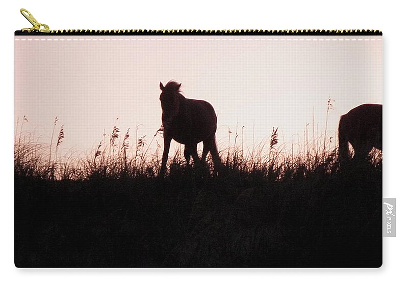 Wild Zip Pouch featuring the photograph Sunset Wildness by Kim Galluzzo