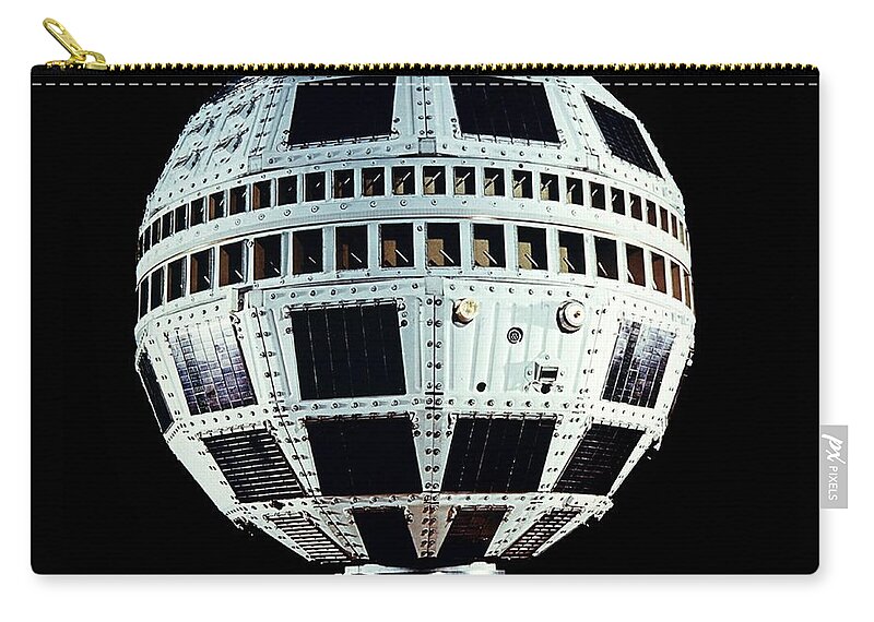 Communication Zip Pouch featuring the photograph Telstar 1 Before Launch by Alcatel-Lucent/Bell Labs