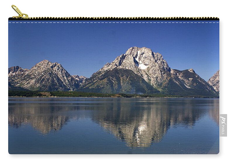 Grand Teton National Park Zip Pouch featuring the photograph Teton Panoramic View by Marty Koch