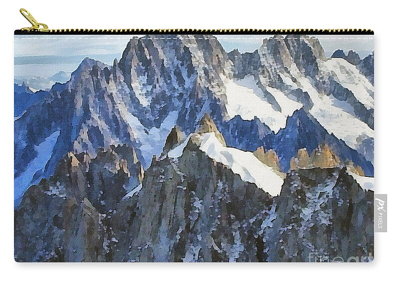 Illustration Zip Pouch featuring the painting The Alps by Odon Czintos