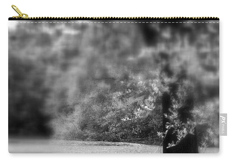 Bench Zip Pouch featuring the photograph The Bench in the Park by Susanne Van Hulst