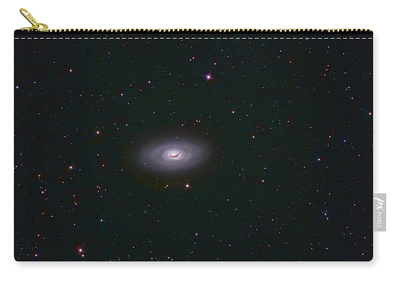 Astronomy Zip Pouch featuring the photograph The Black Eye Galaxy by John Davis