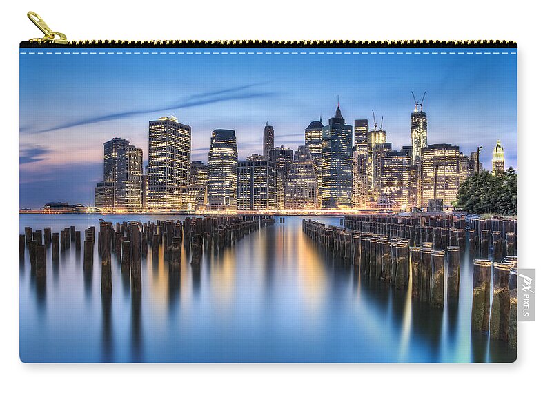 Manhattan Carry-all Pouch featuring the photograph The Blue Hour by Evelina Kremsdorf
