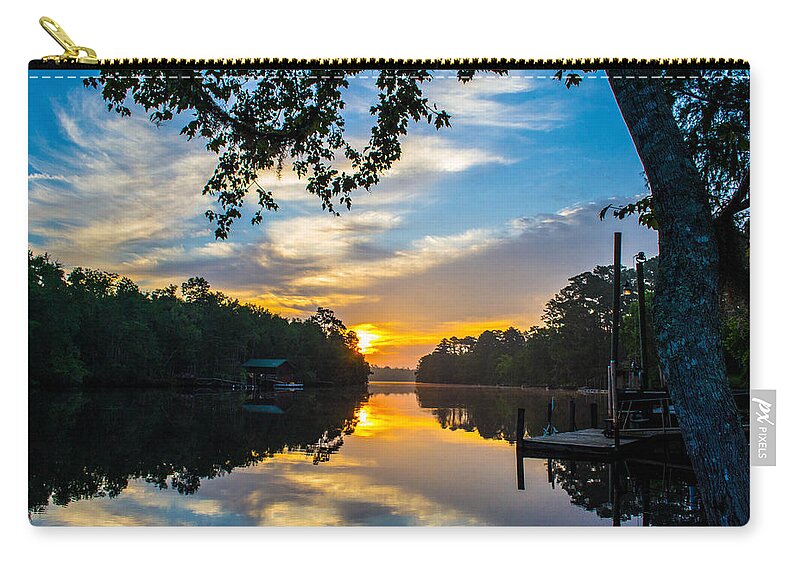 Reflection Zip Pouch featuring the photograph The Calm Place by Shannon Harrington