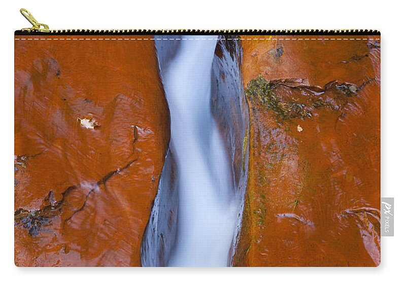 Water Photography Zip Pouch featuring the photograph The Crack by Keith Kapple