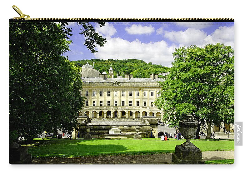 People Zip Pouch featuring the photograph The Crescent - Buxton by Rod Johnson
