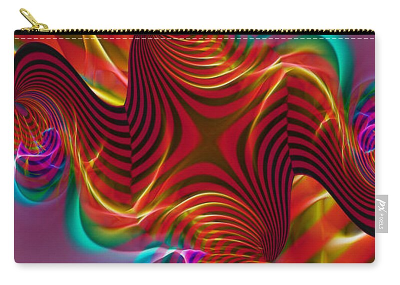 Phil Sadler Zip Pouch featuring the digital art The Dance by Phil Sadler