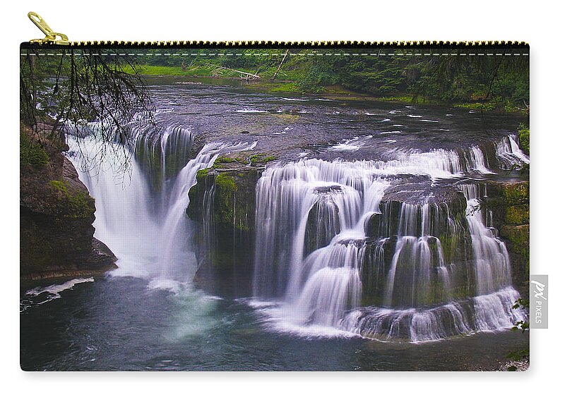 Lower Zip Pouch featuring the photograph The Falls by David Gleeson